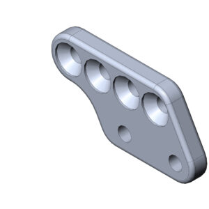 SUPPORT DE TALON DROIT MOTORSPORT - NOIR ANODISÉ