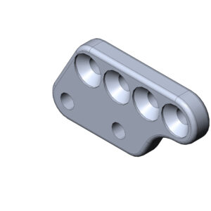 SUPPORT DE TALON GAUCHE MOTORSPORT - NOIR ANODISÉ