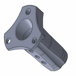 MOYEU DE DIRECTION FORGÉ RÉGLABLE OK AVEC INCLINAISON - NOIR ANODISÉ