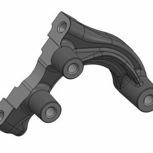 SUPPORT D'ÉTRIER DE FREIN AP01 MINI ALUMINIUM FORGÉ NOIR ANODISÉ