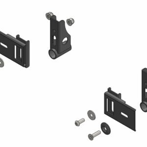 KIT COMPLET DE FIXATION POUR SPOILER ARRIÈRE EUROSTAR CIK CHROMÉ