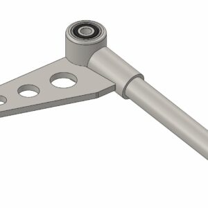 FUSÉE D'AXE SOUDÉE MINI AVEC GOUPILLE COURTE DROIT, 38MM,PIN 17/30 , 11° 3 TROUS ROULEMENT 10mm