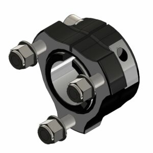 MOYEU DE ROUE MINI 30MM L 32 MM - EXTRA COURT - NOIR ANODISÉ 