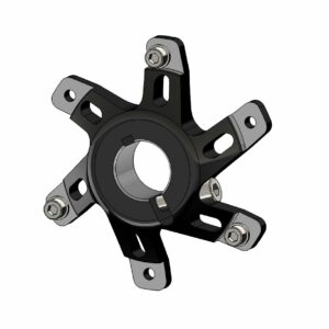 PORTE-COURONNE 30MM MINI RACING 100 - NOIR ANODISÉ AVEC BOULON ET RONDELLES 