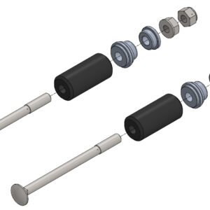 KIT DE FIXATION COMPLET PARE-CHOC ARRIÈRE MINI 28MM