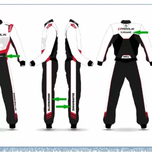 COMBINAISON SPARCO PRIME K AVEC NOM DU PILOTE ET DRAPEAU