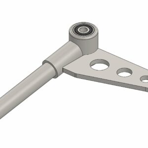 FUSÉE D'AXE SOUDÉE MINI AVEC GOUPILLE COURTE LH, 38MM,PIN 17/30, 11° 3 TROUS ROULEMENT COMPLET 10mm