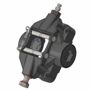 ÉTRIER DE FREIN COMPLET MINI OU KZ GAUCHE - AP-RACE 06 - SANS PLAQUETTES DE FREIN