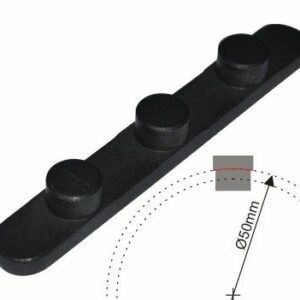 CLAVETTE 3 TROUS D. 7,3MM 8X6X60 AXE 40 & 50MM