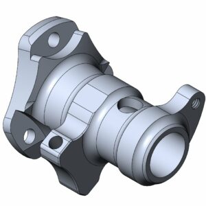 MOYEU DE DIRECTION KZ AVEC INCLINAISON - NOIR ANODISÉ