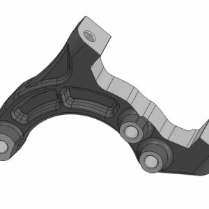 SUPPORT D'ÉTRIER DE FREIN AP06 ALUMINIUM FORGÉ NOIR ANODISÉ 