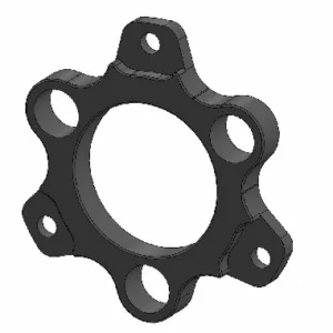 ADAPTATEUR FLOTTANT POUR DISQUE DE FREIN 150X13 NOIR ANODISÉ