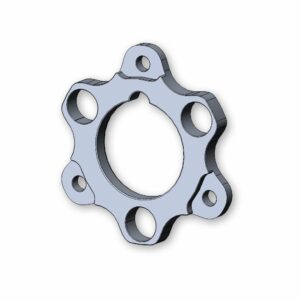 ADAPTATEUR FLOTTANT POUR DISQUE DE FREIN À TROIS CHEVILLES 150X13 NOIR ANODISÉ 