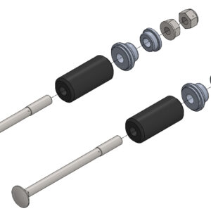 KIT DE FIXATION COMPLET PARE-CHOCS ARRIÈRE POUR TUBE 32MM - INVADER